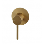 Pentro Brushed Yellow Gold Round Shower Mixer with 65mm Thin Plate